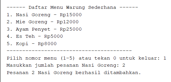 Warung JAVA